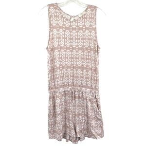 Loft Ann Taylor Lounge Romper Geometric Print